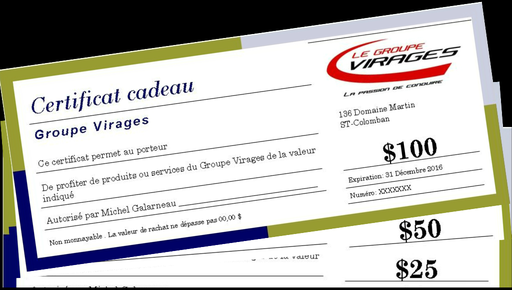 Certificats Cadeaux - 100$